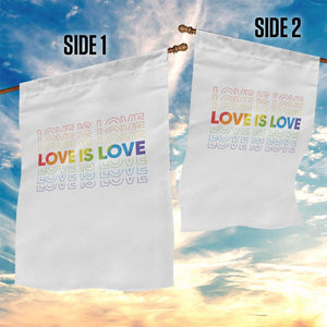 Love Is Love Rainbow Typography Garden Flag LGBTQ Support Gift TS12 Print Your Wear