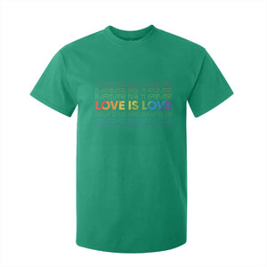 Love Is Love Rainbow Typography T Shirt For Kid LGBTQ Support Gift TS12 Irish Green Print Your Wear