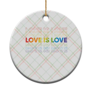 Love Is Love Rainbow Typography Ceramic Ornament LGBTQ Support Gift TS12 1pc Christmas Plaid Print Your Wear