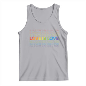 Love Is Love Rainbow Typography Tank Top LGBTQ Support Gift TS12 Athletic Heather Print Your Wear