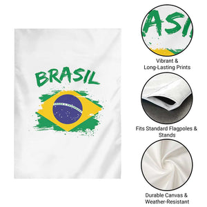 Vintage Brasil Flag Garden Flag Brazilian Heritage Pride