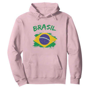 Vintage Brasil Flag Hoodie Brazilian Heritage Pride