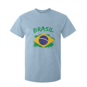 Vintage Brasil Flag T Shirt For Kid Brazilian Heritage Pride