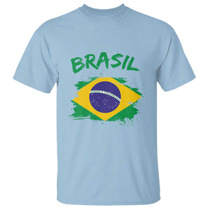 Vintage Brasil Flag T Shirt Brazilian Heritage Pride