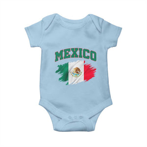 Retro Vintage Mexico Flag Baby Onesie Mexican Pride Gift