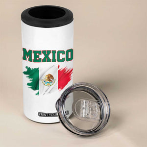 Retro Vintage Mexico Flag 4 in 1 Can Cooler Tumbler Mexican Pride Gift