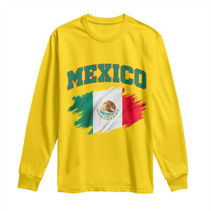 Retro Vintage Mexico Flag Long Sleeve Shirt Mexican Pride Gift