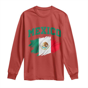 Retro Vintage Mexico Flag Long Sleeve Shirt Mexican Pride Gift