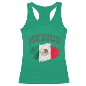 Retro Vintage Mexico Flag Racerback Tank Top Mexican Pride Gift