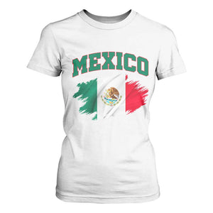 Retro Vintage Mexico Flag T Shirt For Women Mexican Pride Gift