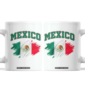 Retro Vintage Mexico Flag Coffee Mug Mexican Pride Gift