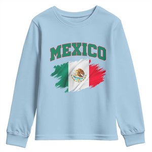 Retro Vintage Mexico Flag Youth Sweatshirt Mexican Pride Gift