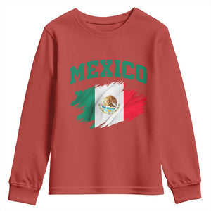 Retro Vintage Mexico Flag Youth Sweatshirt Mexican Pride Gift