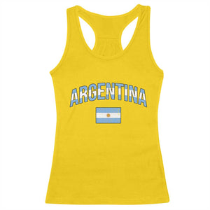 Throwback Argentina Pride Racerback Tank Top Vintage Flag Heritage Gift