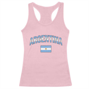 Throwback Argentina Pride Racerback Tank Top Vintage Flag Heritage Gift