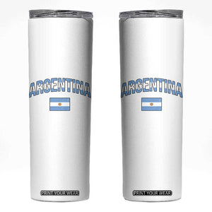 Throwback Argentina Pride Skinny Tumbler Vintage Flag Heritage Gift