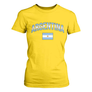 Throwback Argentina Pride T Shirt For Women Vintage Flag Heritage Gift