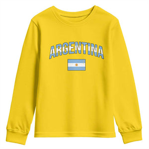 Throwback Argentina Pride Youth Sweatshirt Vintage Flag Heritage Gift