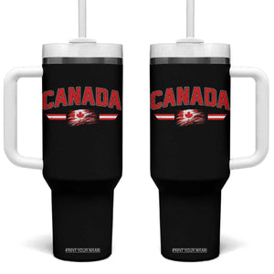 Vintage Canada Flag Tumbler With Handle Maple Leaf Heritage Gift
