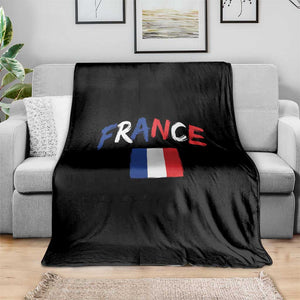 Vintage France Flag French Heritage Graphic Throw Blanket