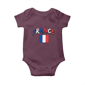 Vintage France Flag French Heritage Graphic Baby Onesie