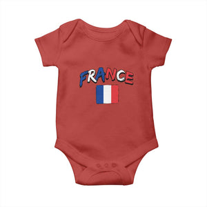 Vintage France Flag French Heritage Graphic Baby Onesie