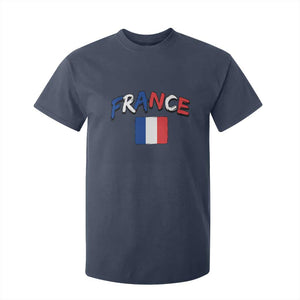 Vintage France Flag French Heritage Graphic T Shirt For Kid
