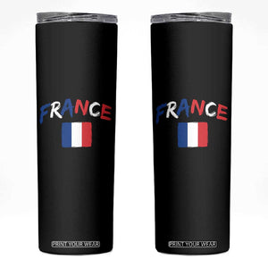 Vintage France Flag French Heritage Graphic Skinny Tumbler