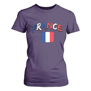 Vintage France Flag French Heritage Graphic T Shirt For Women