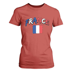 Vintage France Flag French Heritage Graphic T Shirt For Women