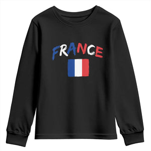 Vintage France Flag French Heritage Graphic Youth Sweatshirt