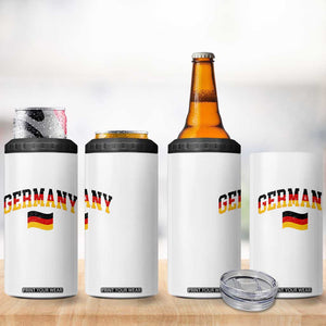 Vintage Germany Flag 4 in 1 Can Cooler Tumbler Black Red Gold German Heritage Gift