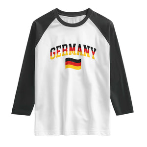 Vintage Germany Flag Raglan Shirt Black Red Gold German Heritage Gift