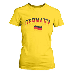 Vintage Germany Flag T Shirt For Women Black Red Gold German Heritage Gift