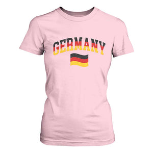 Vintage Germany Flag T Shirt For Women Black Red Gold German Heritage Gift