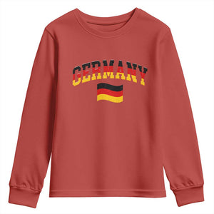Vintage Germany Flag Youth Sweatshirt Black Red Gold German Heritage Gift