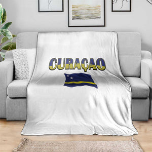 Vintage Curacao Flag Throw Blanket Dutch Caribbean Heritage Gift
