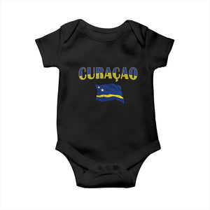 Vintage Curacao Flag Baby Onesie Dutch Caribbean Heritage Gift