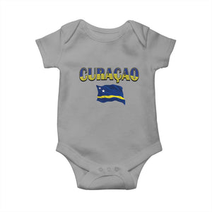 Vintage Curacao Flag Baby Onesie Dutch Caribbean Heritage Gift