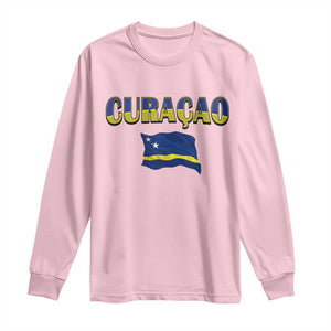 Vintage Curacao Flag Long Sleeve Shirt Dutch Caribbean Heritage Gift