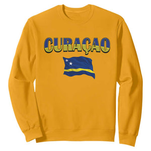 Vintage Curacao Flag Sweatshirt Dutch Caribbean Heritage Gift