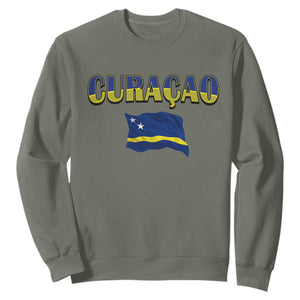 Vintage Curacao Flag Sweatshirt Dutch Caribbean Heritage Gift