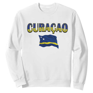 Vintage Curacao Flag Sweatshirt Dutch Caribbean Heritage Gift