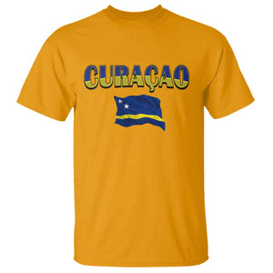 Vintage Curacao Flag T Shirt Dutch Caribbean Heritage Gift