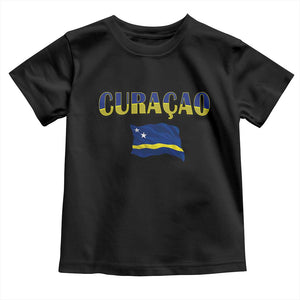 Vintage Curacao Flag Toddler T Shirt Dutch Caribbean Heritage Gift