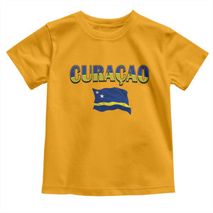 Vintage Curacao Flag Toddler T Shirt Dutch Caribbean Heritage Gift