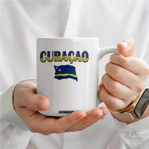 Vintage Curacao Flag Coffee Mug Dutch Caribbean Heritage Gift
