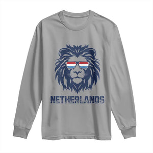 Cool Dutch Lion With Sunglasses Long Sleeve Shirt Netherlands Pride Gift