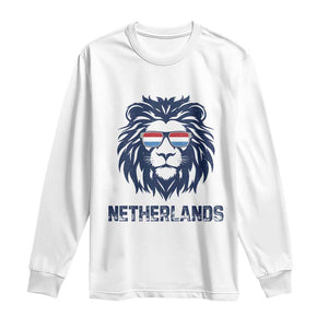 Cool Dutch Lion With Sunglasses Long Sleeve Shirt Netherlands Pride Gift