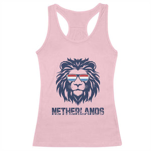 Cool Dutch Lion With Sunglasses Racerback Tank Top Netherlands Pride Gift